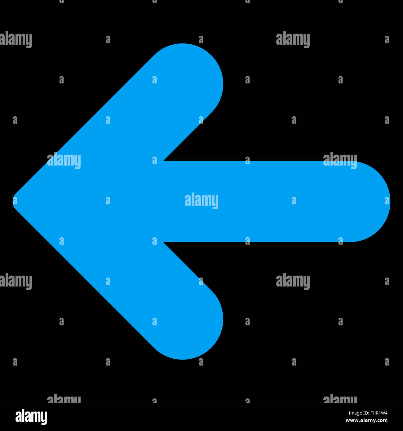 Arrow Left flat blue color icon Stock Photo - Alamy
