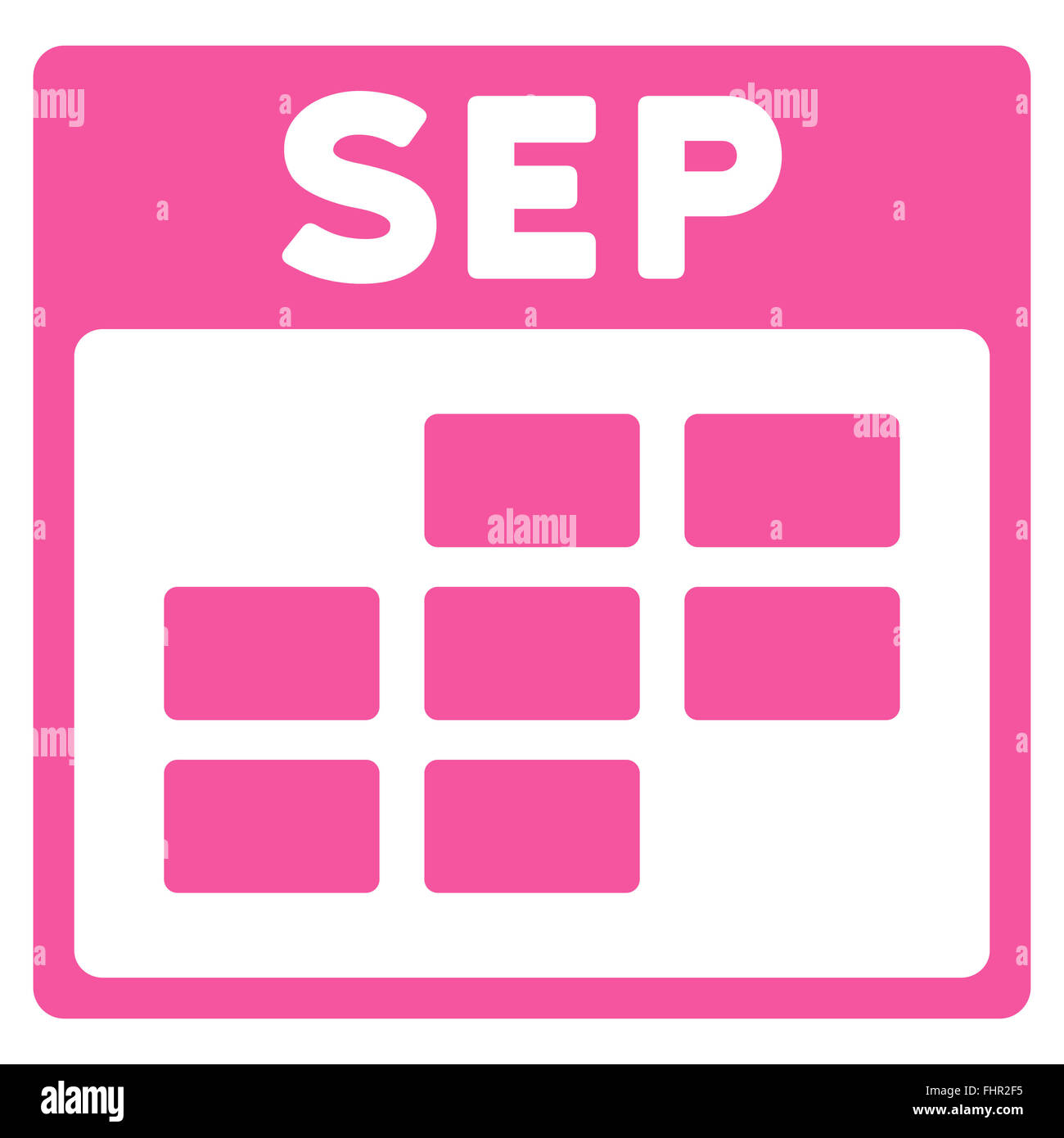 September Flat Icon Stock Photo - Alamy