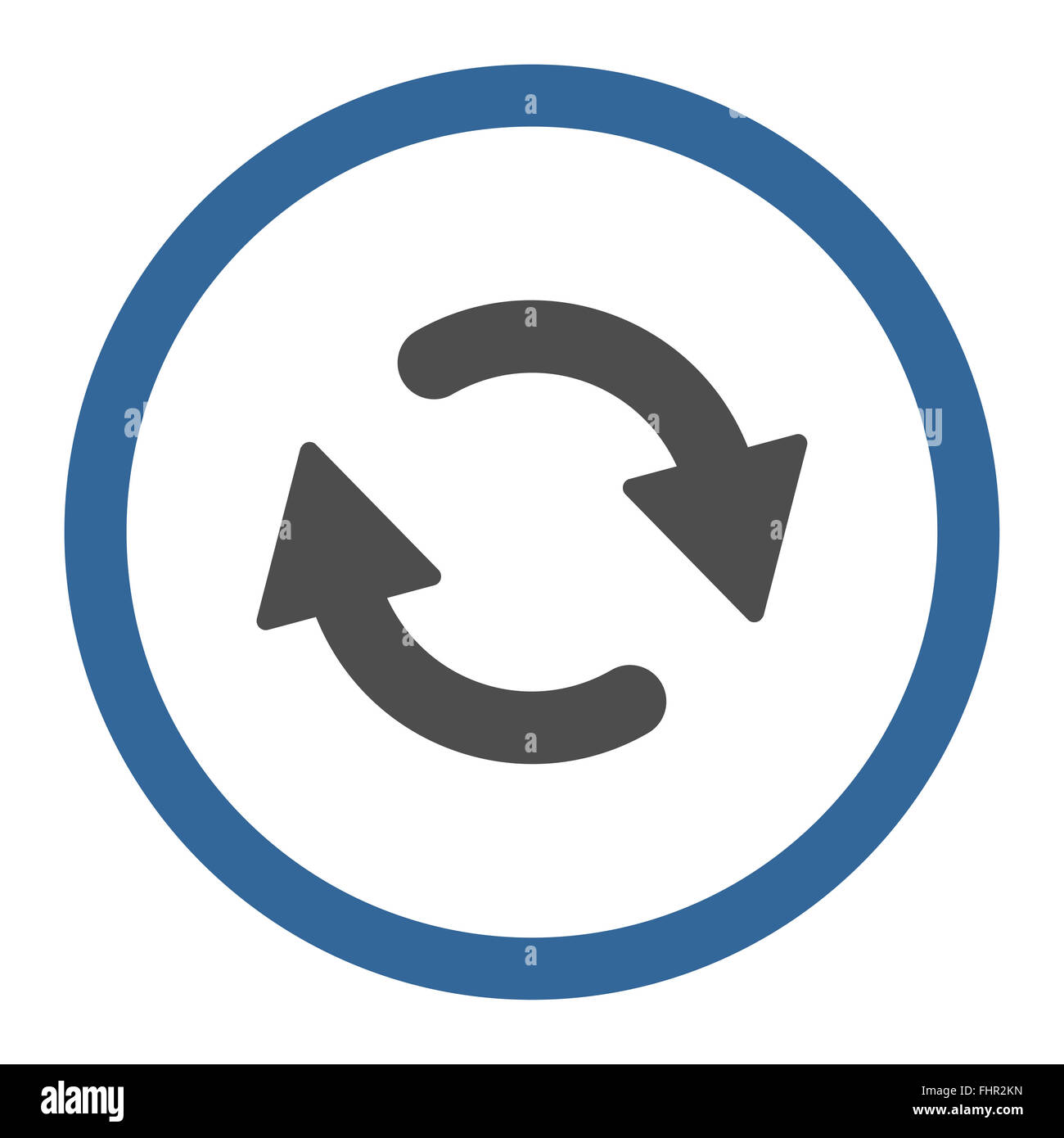 Refresh flat cobalt and gray colors rounded vector icon Stock Photo - Alamy