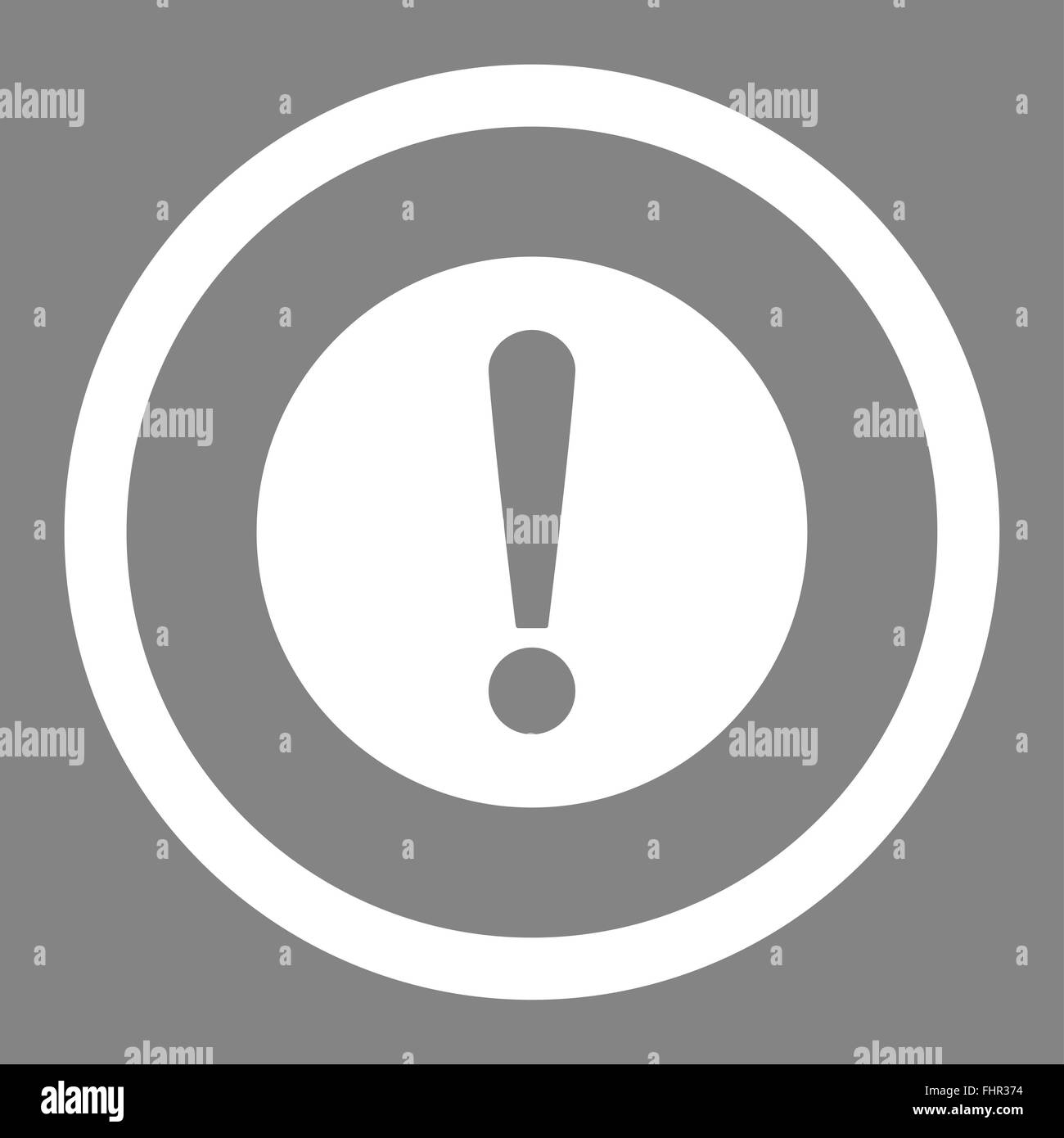 Problem flat white color rounded raster icon Stock Photo - Alamy