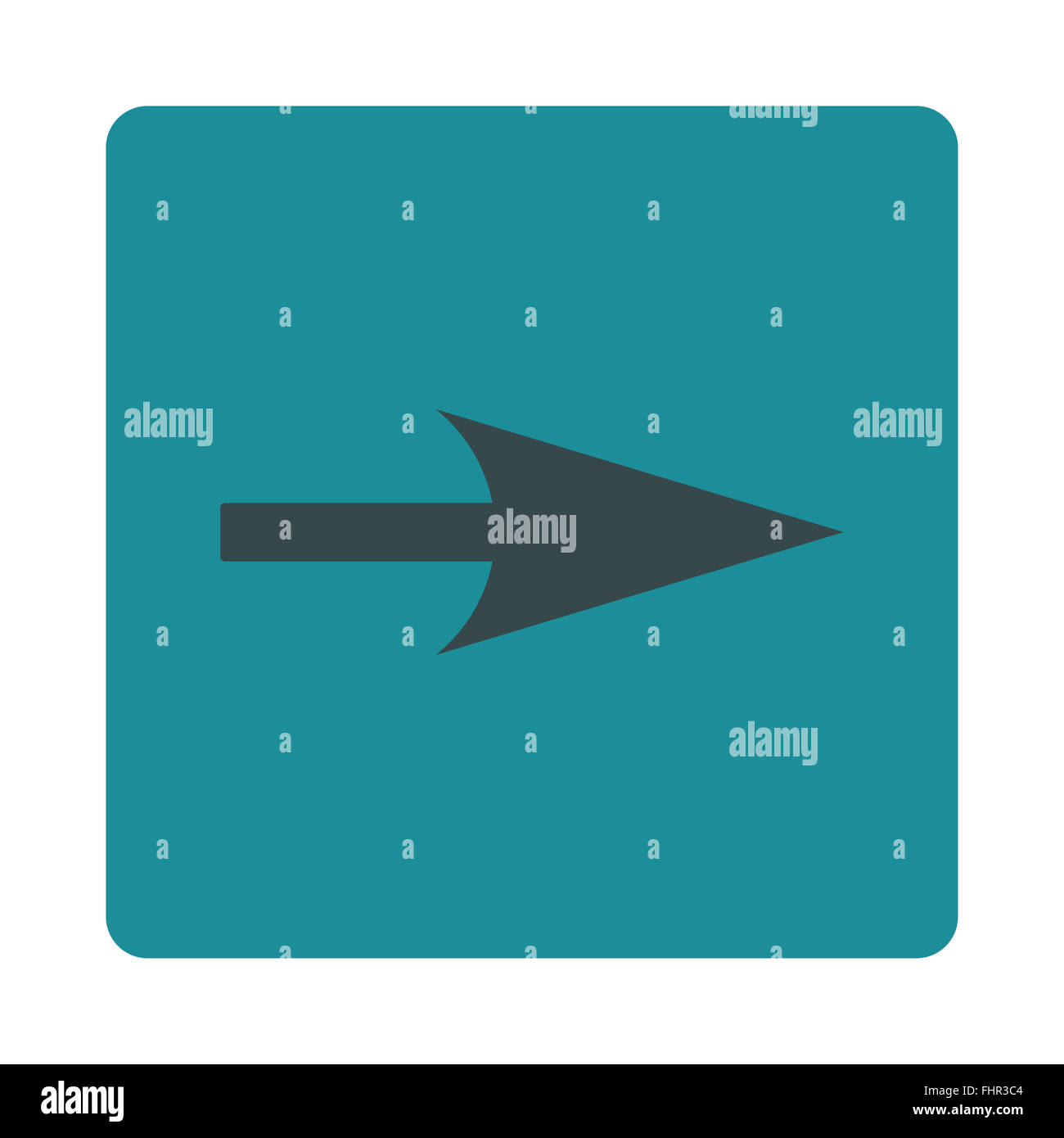 Arrow Axis X flat soft blue colors rounded button Stock Photo - Alamy