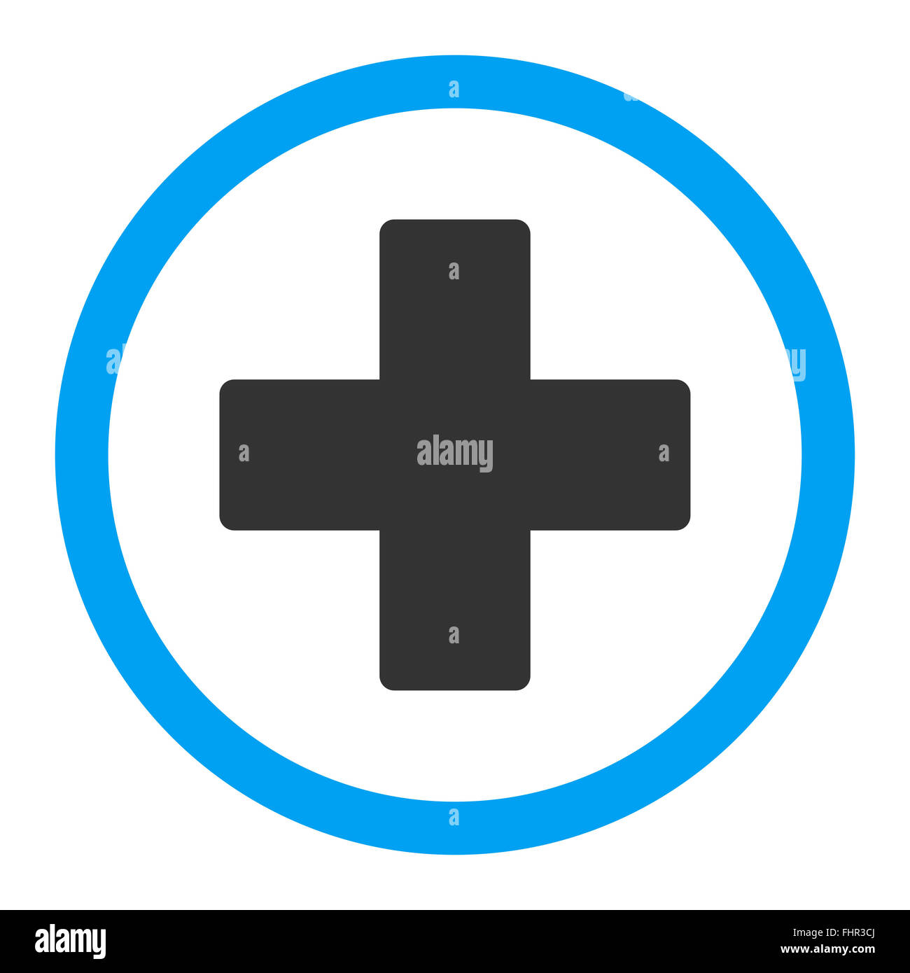 Plus flat blue and gray colors rounded raster icon Stock Photo - Alamy
