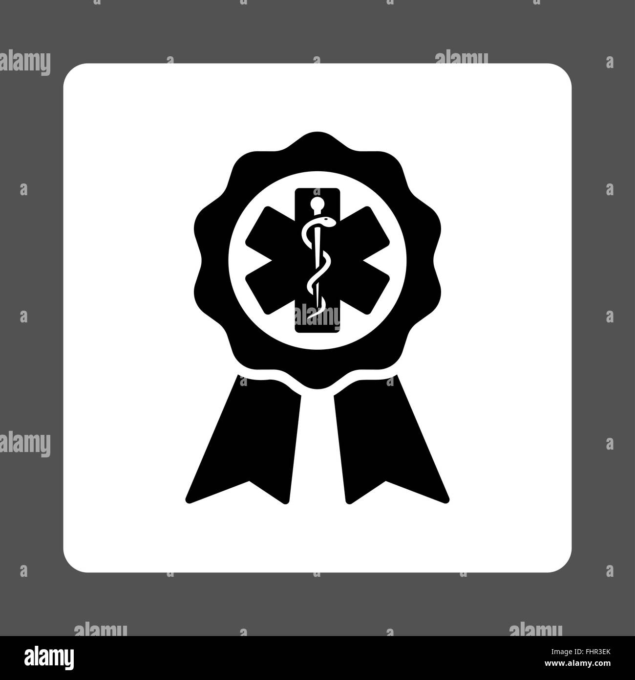 Medical Stamp Rounded Square Button Stock Photo - Alamy