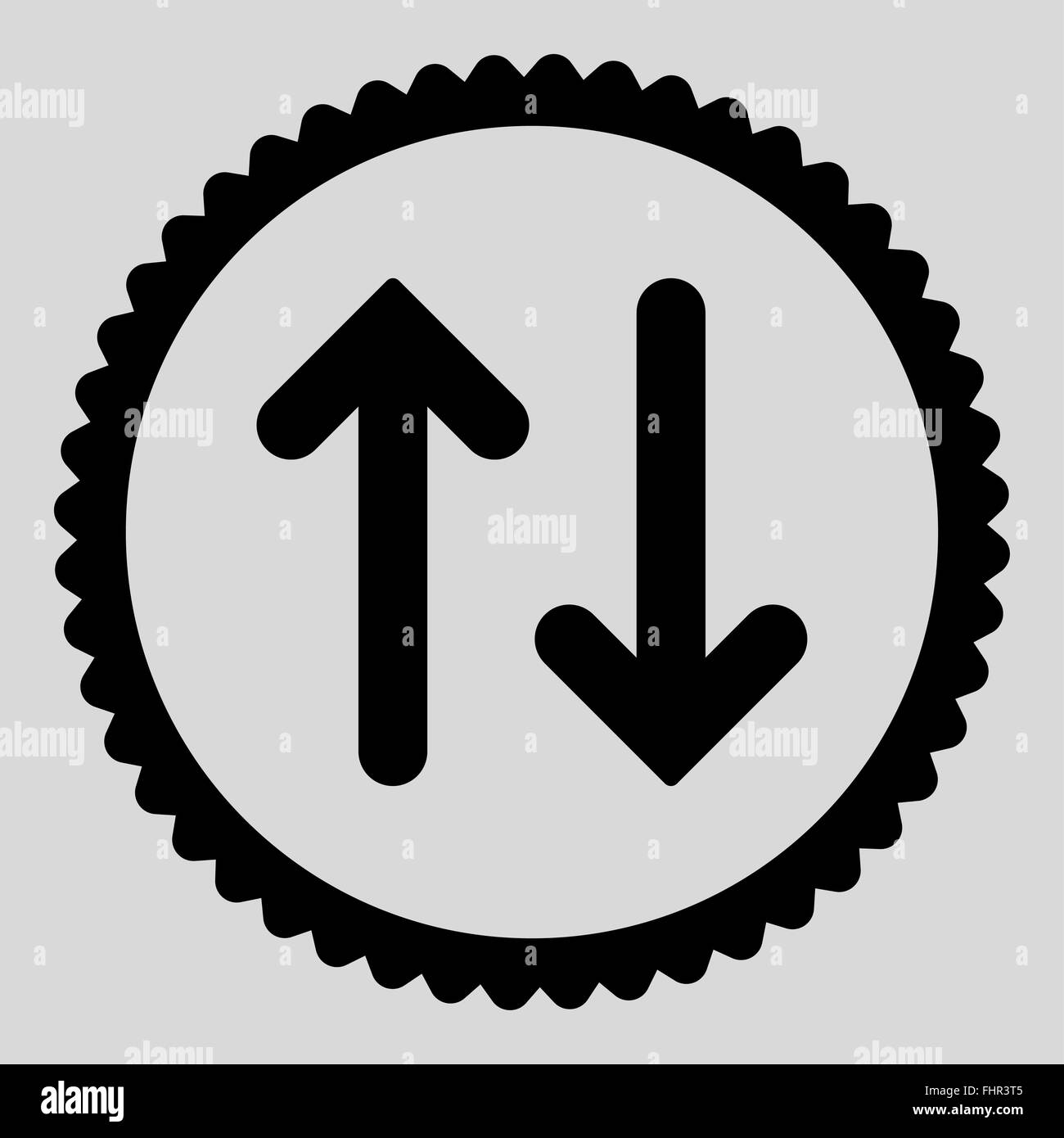 Flip flat black color round stamp icon Stock Photo - Alamy