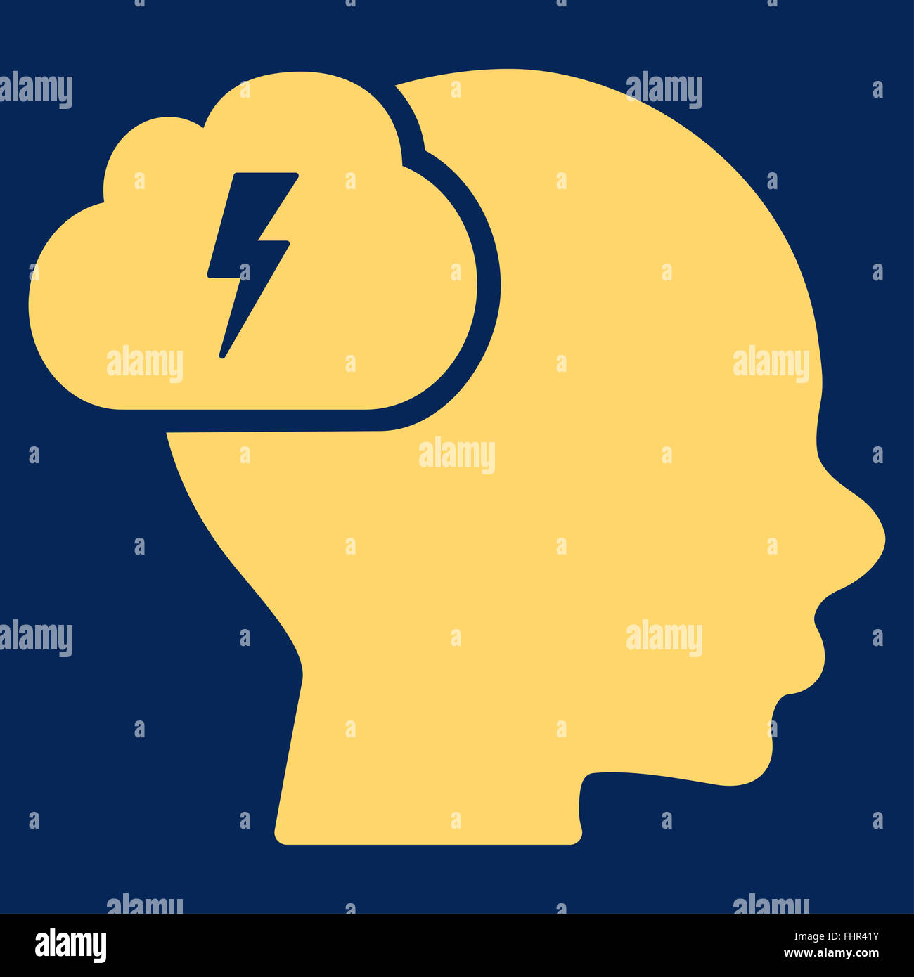 Brainstorm Flat Icon Stock Photo - Alamy