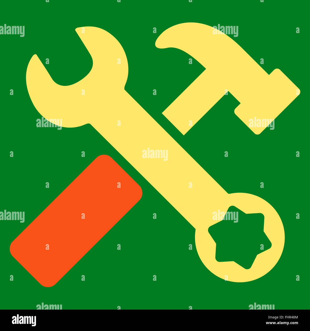 Hammer And Wrench Icon Stock Photo Alamy