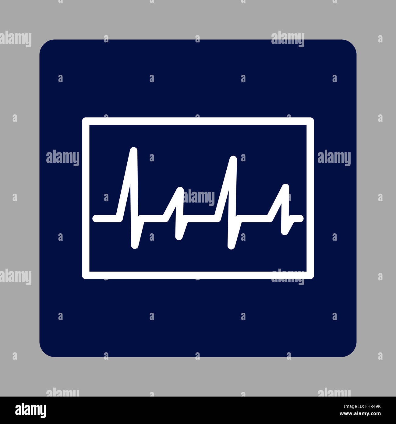 Ekg Vector Rounded Ecg Rounded Square Button High Resolution Stock Photography and Images ...