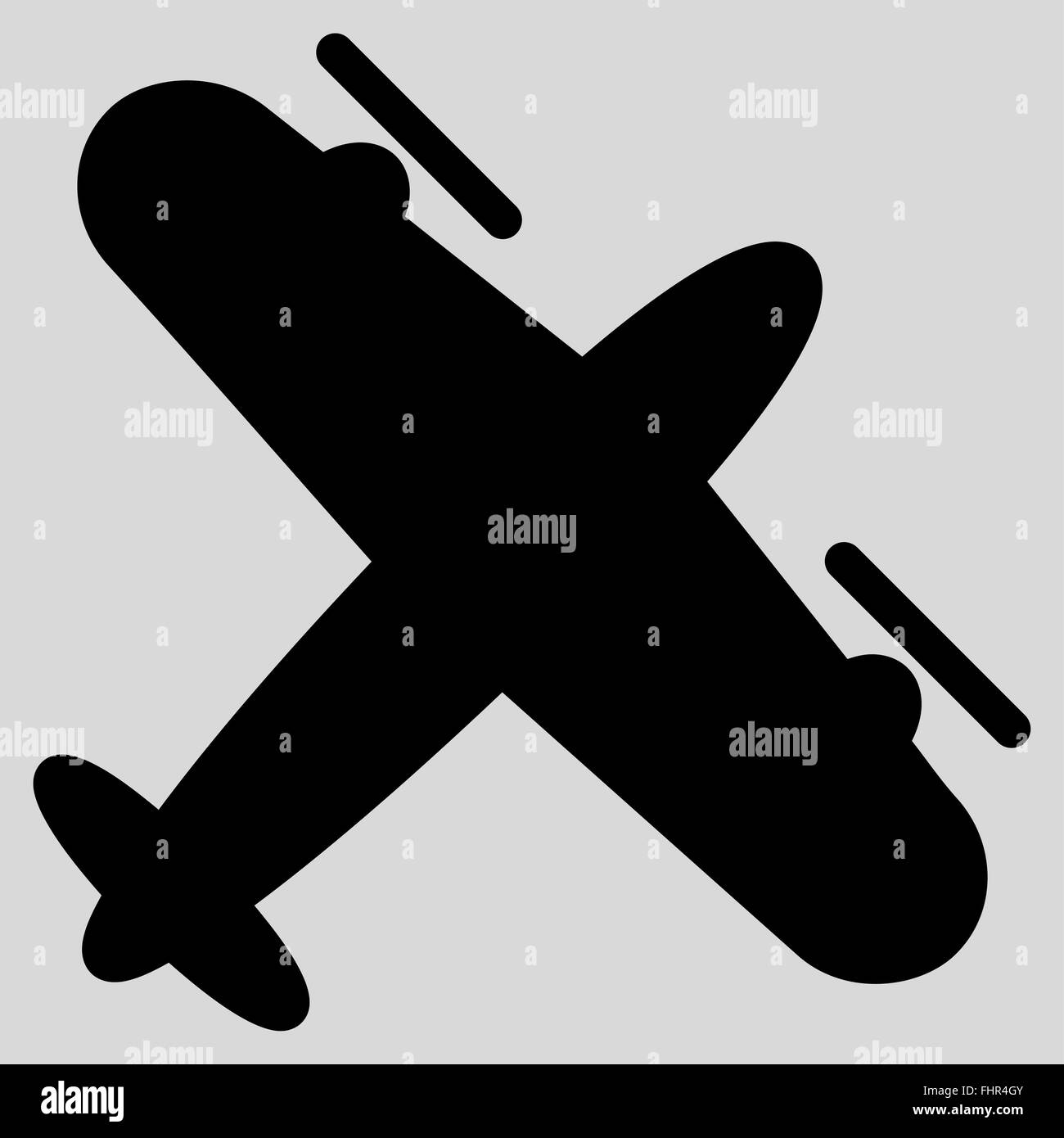 Propeller Aircraft Flat Icon Stock Photo - Alamy