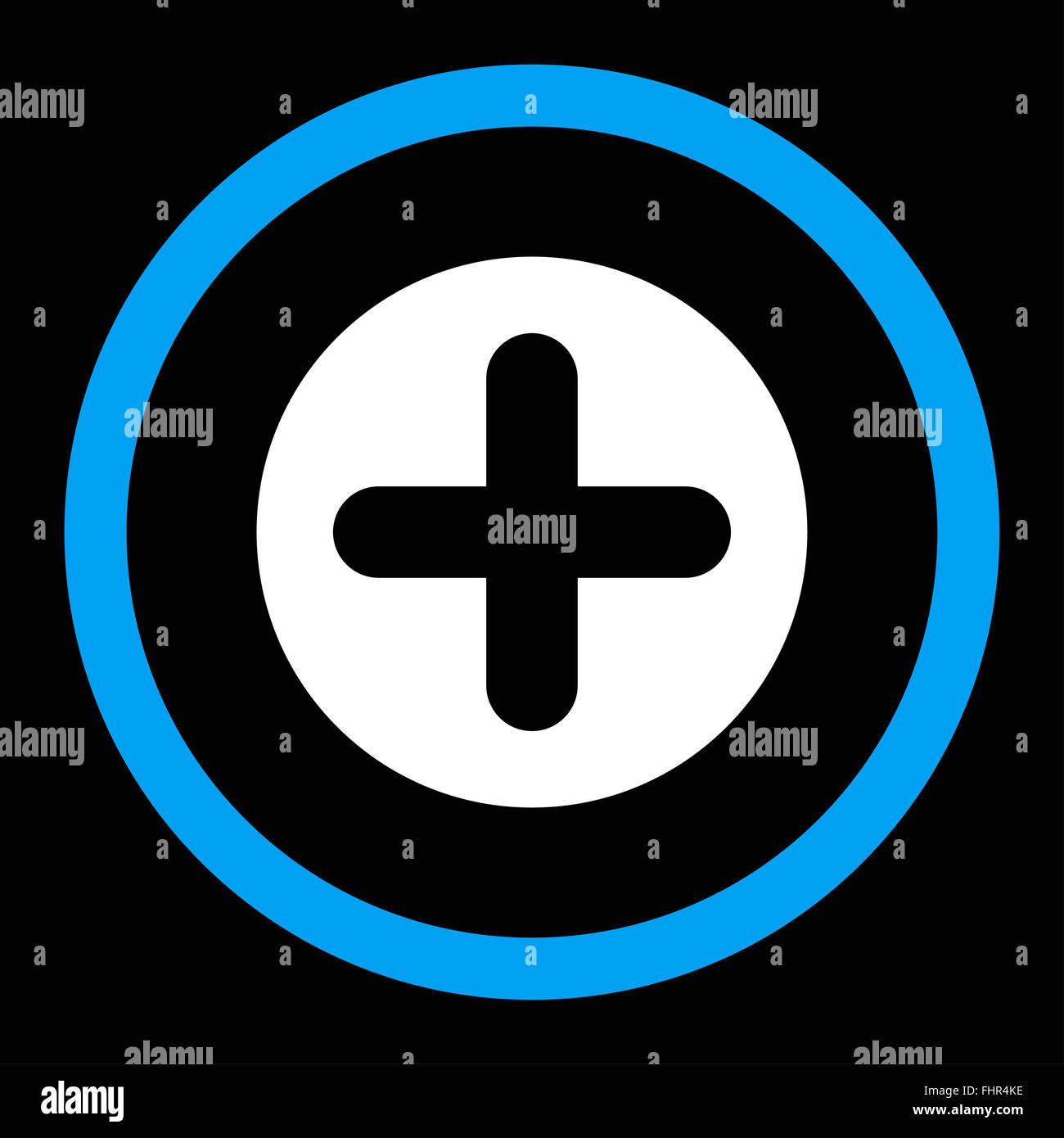 Create flat blue and white colors rounded raster icon Stock Photo - Alamy