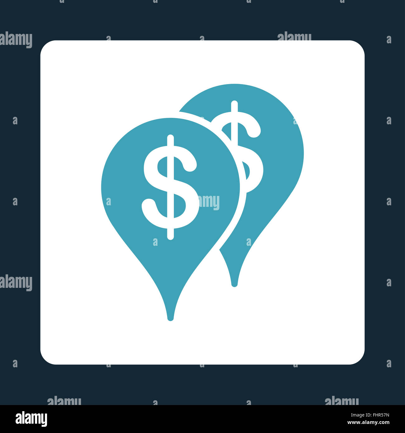 Blue cash location pin icon hi-res stock photography and images - Alamy
