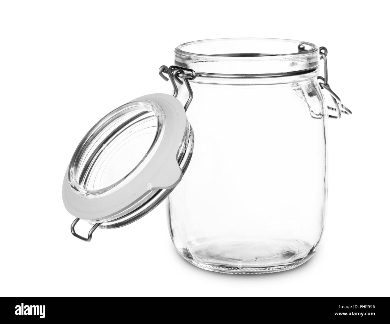 Open Empty Jar On A White Background Stock Photo, Picture and Royalty Free  Image. Image 58952347.