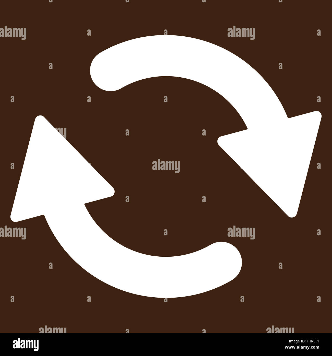 Refresh flat white color icon Stock Photo - Alamy