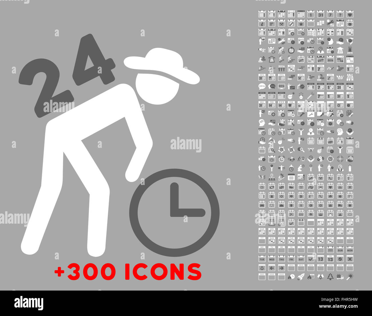 Around The Clock Work Icon Stock Photo Alamy