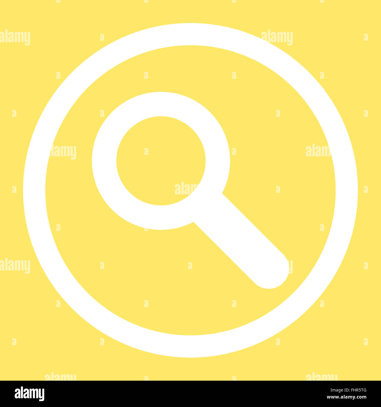 Search flat white color rounded vector icon Stock Photo - Alamy