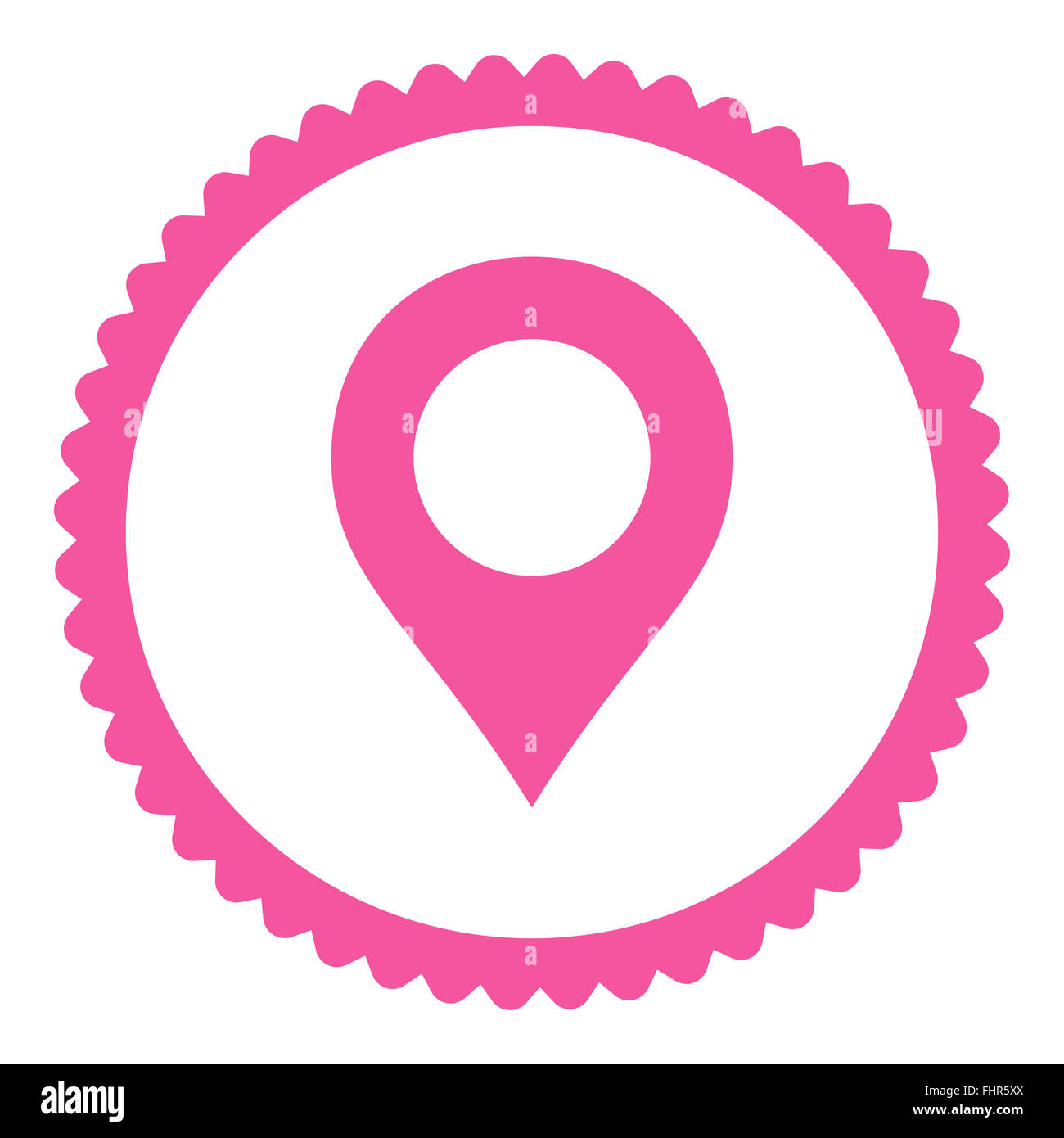 Map Marker flat pink color round stamp icon Stock Photo Alamy