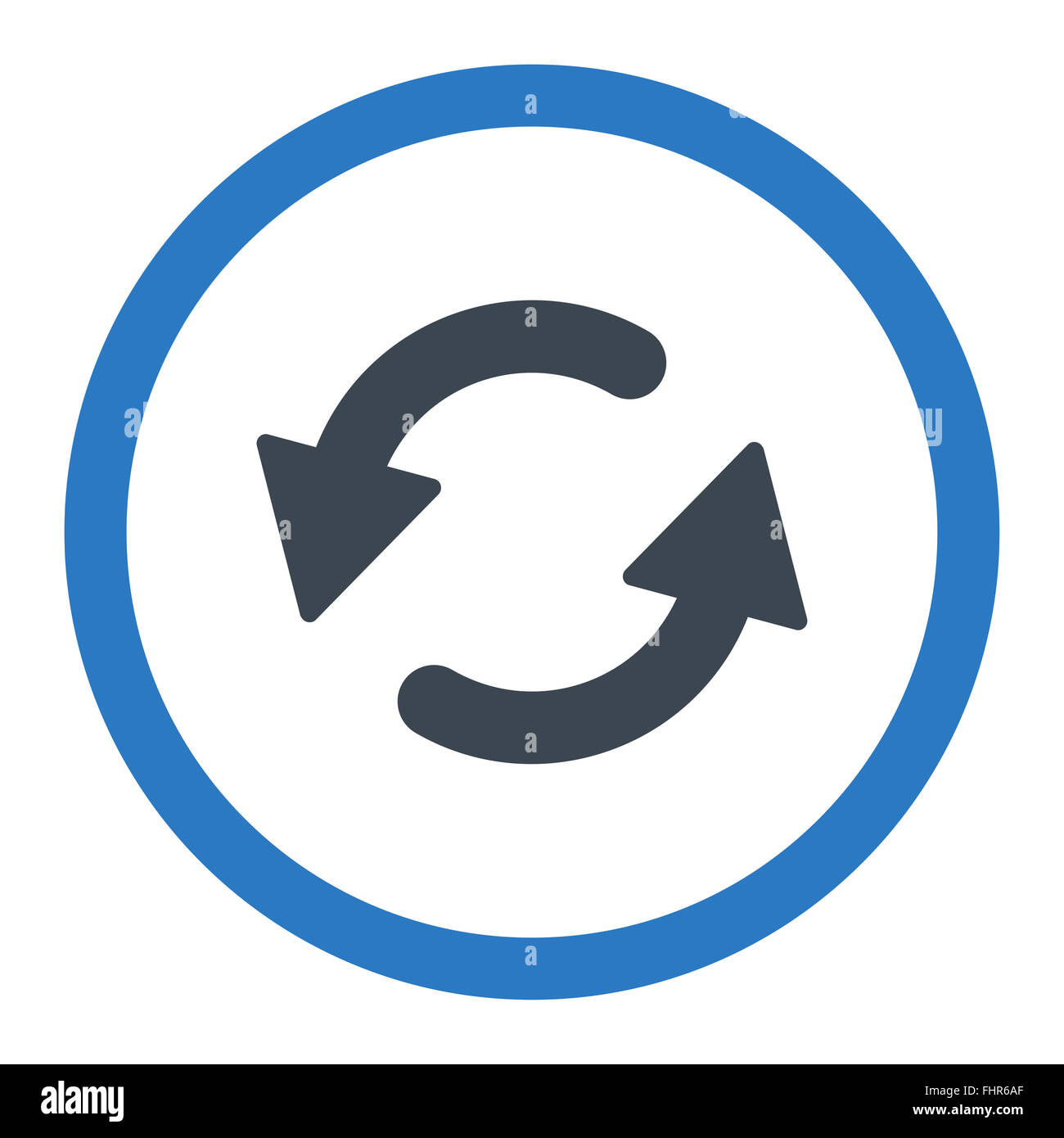 Refresh Ccw flat smooth blue colors rounded raster icon Stock Photo - Alamy