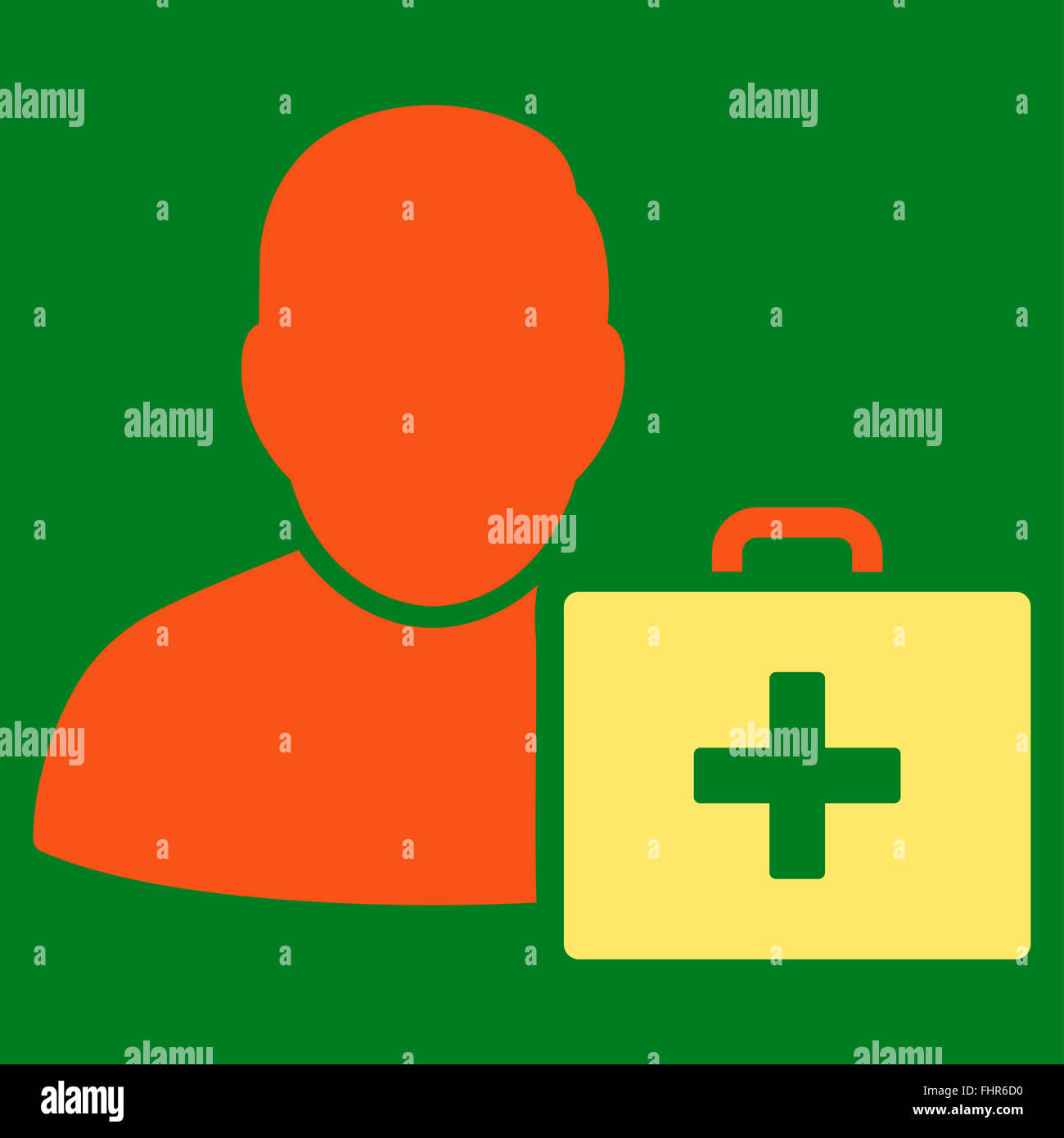 First Aid Man Icon Stock Photo Alamy
