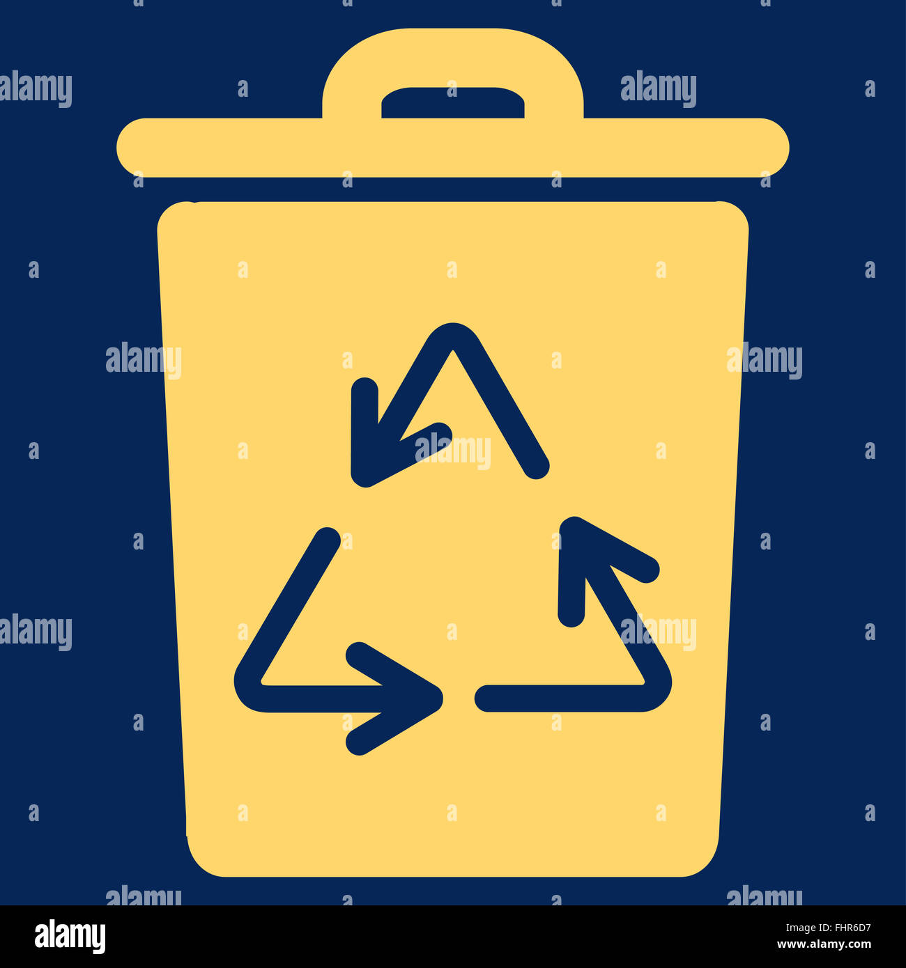 Trash Can Flat Icon Stock Photo