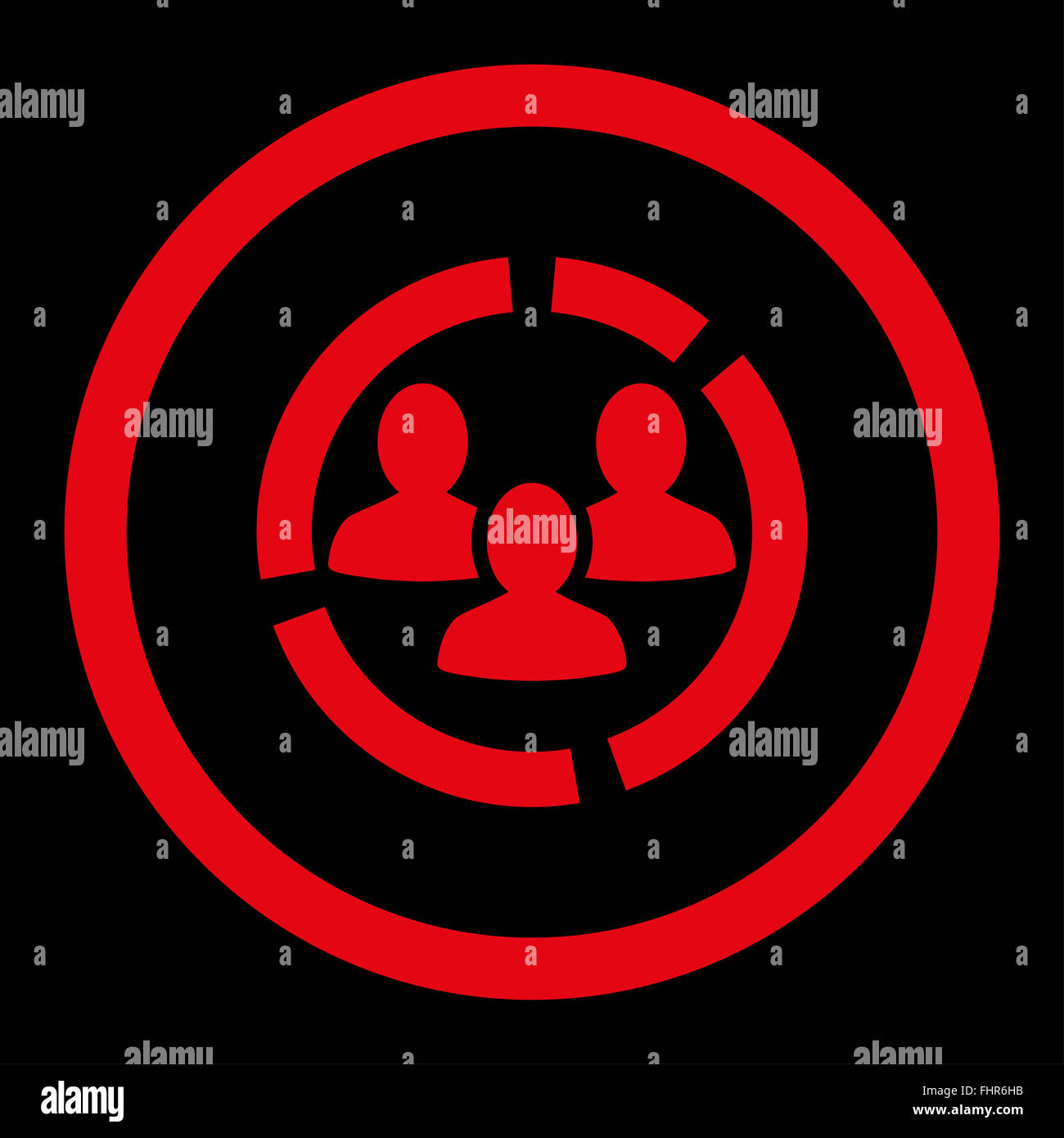 Demography diagram flat red color rounded vector icon Stock Photo - Alamy