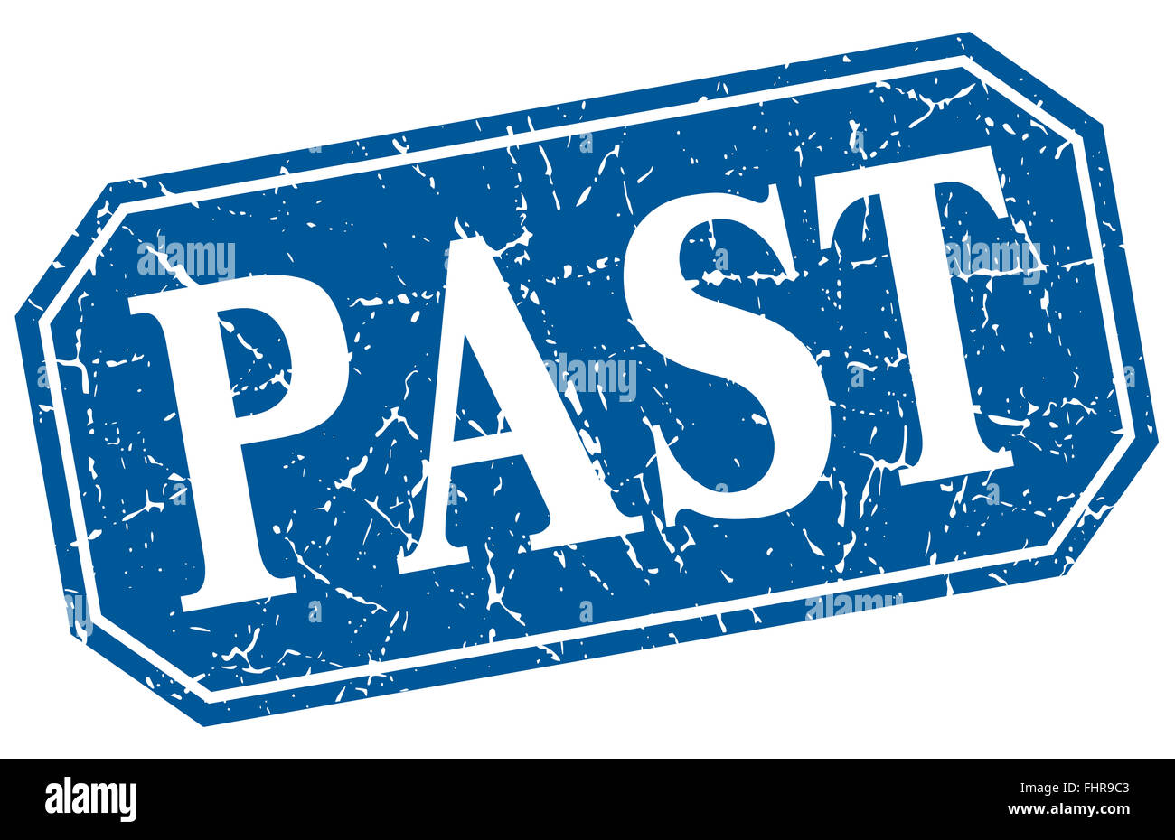 past blue square vintage grunge isolated sign Stock Photo - Alamy