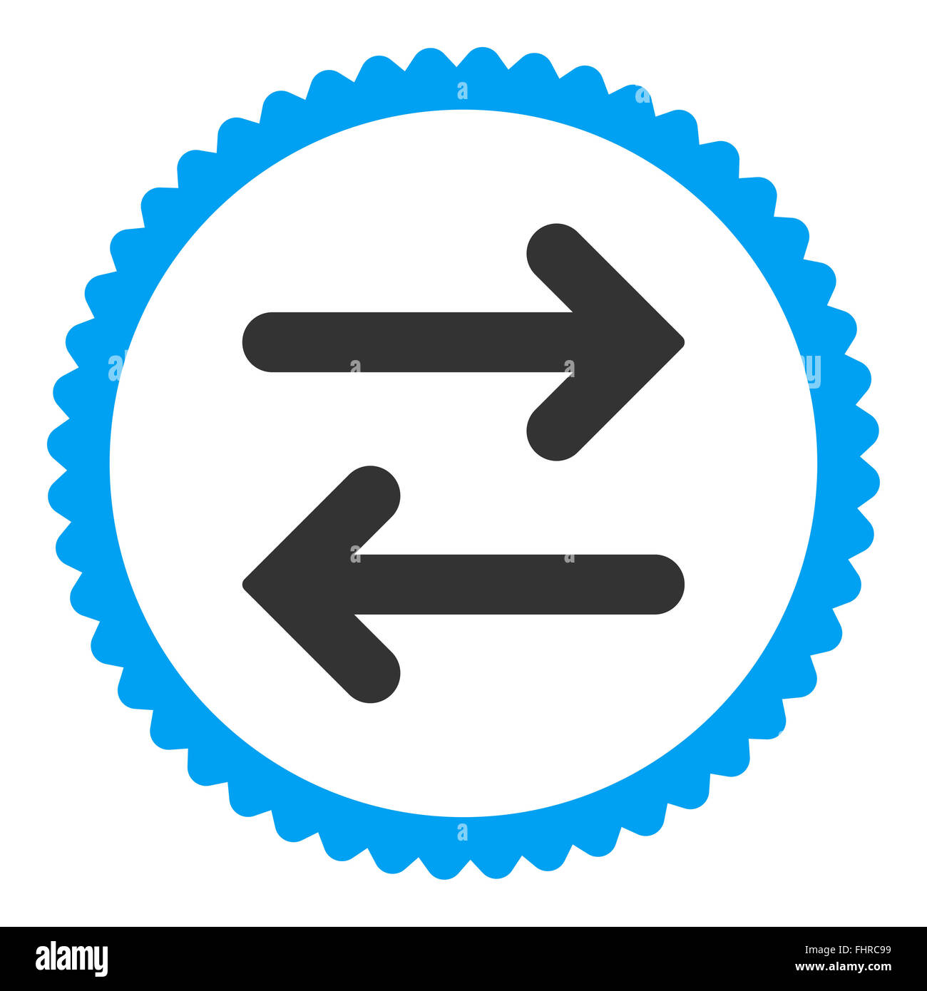 Flip Horizontal flat blue and gray colors round stamp icon Stock Photo ...