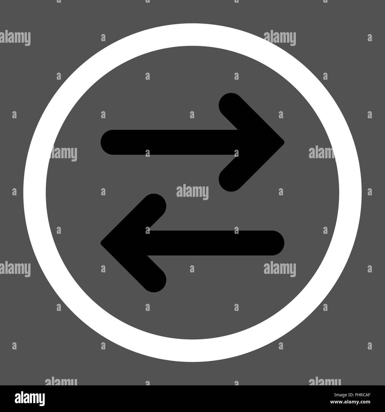 Flip Horizontal flat black and white colors rounded vector icon Stock ...