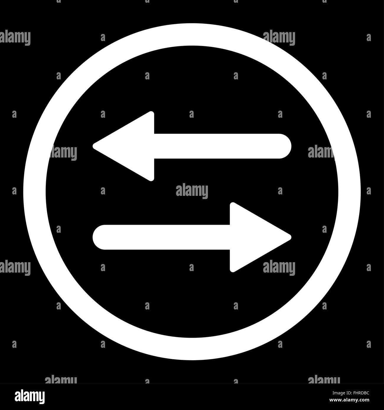 Arrows Exchange flat white color rounded raster icon Stock Photo - Alamy