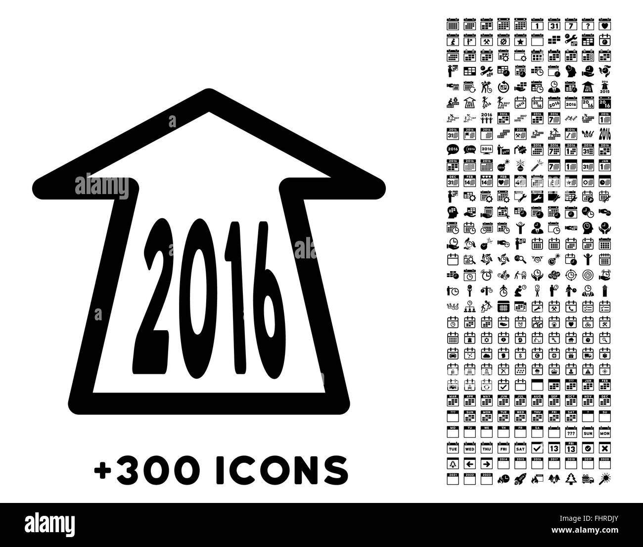 2016 Ahead Arrow Icon Stock Photo - Alamy