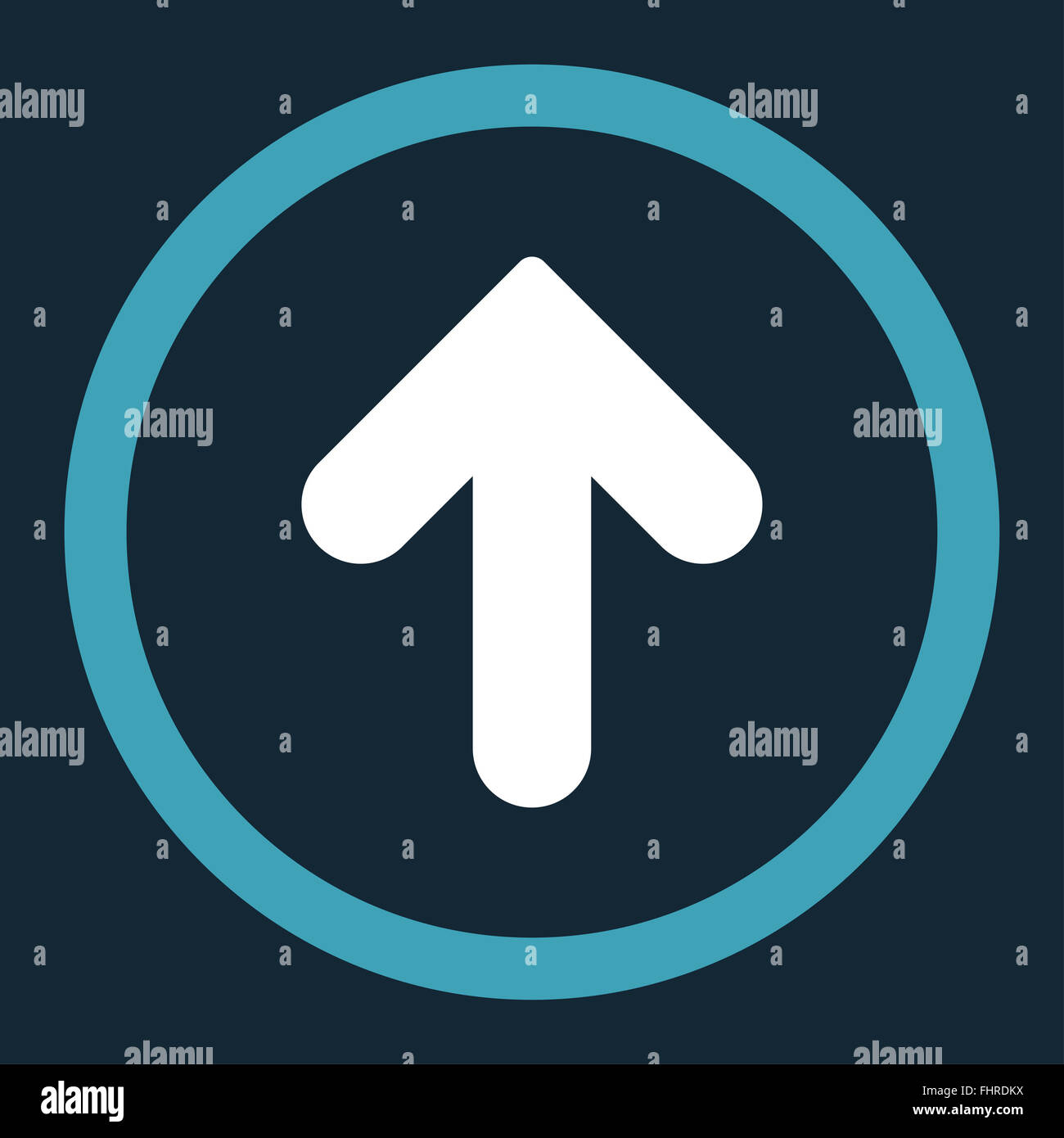 Arrow Up flat blue and white colors rounded raster icon Stock Photo - Alamy