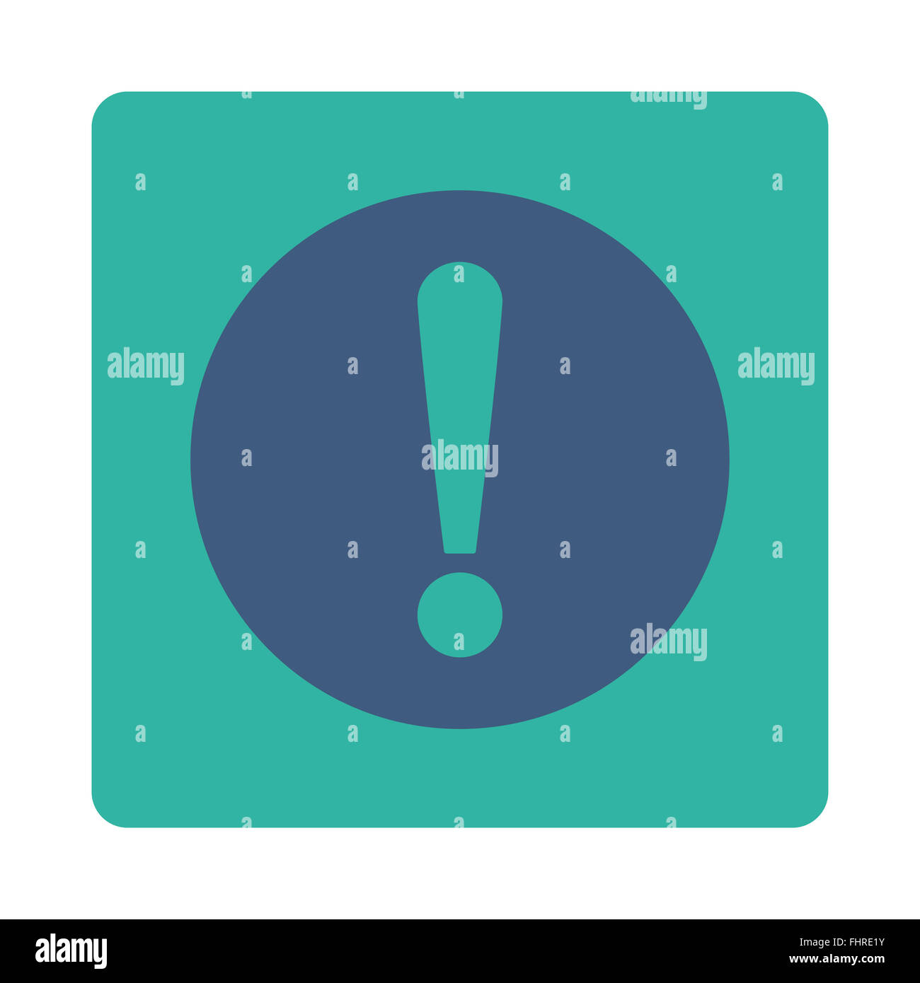Problem flat cobalt and cyan colors rounded button Stock Photo - Alamy