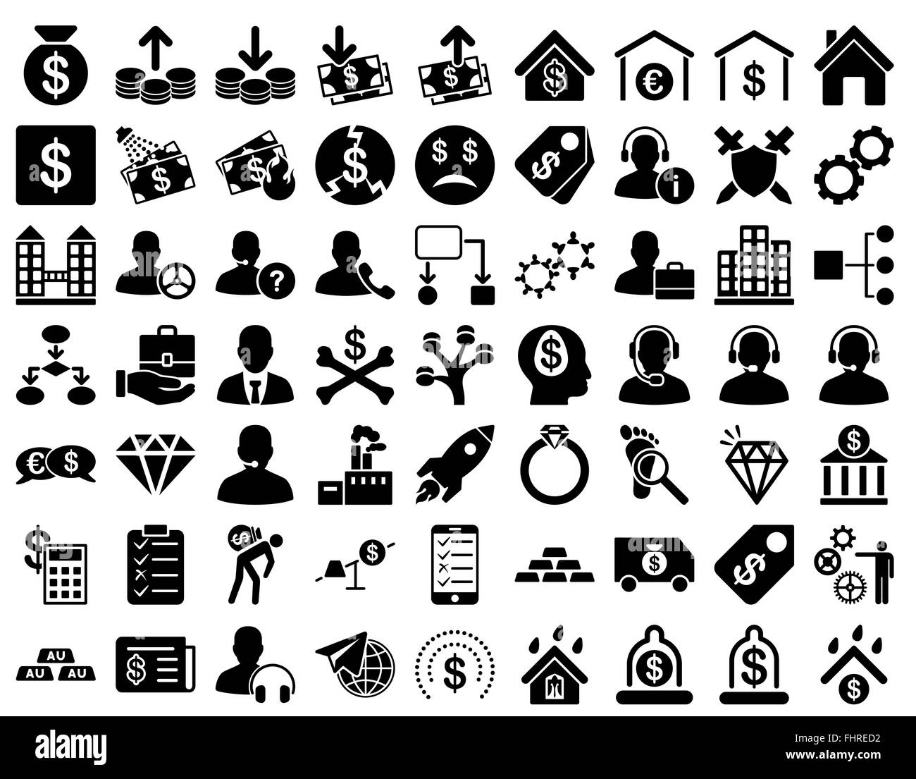 Commerce Icon Set Stock Photo - Alamy