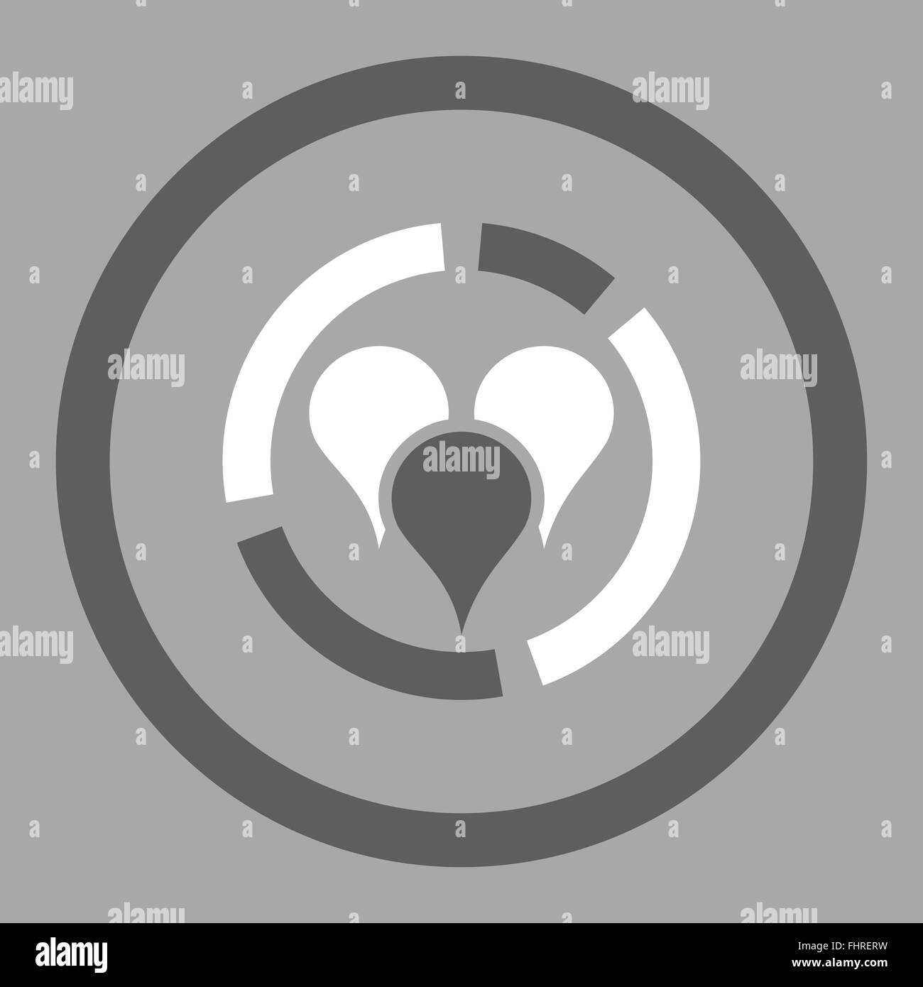 Geo diagram flat dark gray and white colors rounded vector icon Stock ...