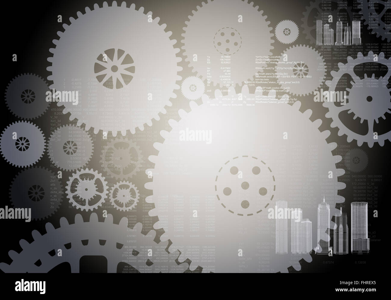 Set of mechanical gears Stock Photo - Alamy