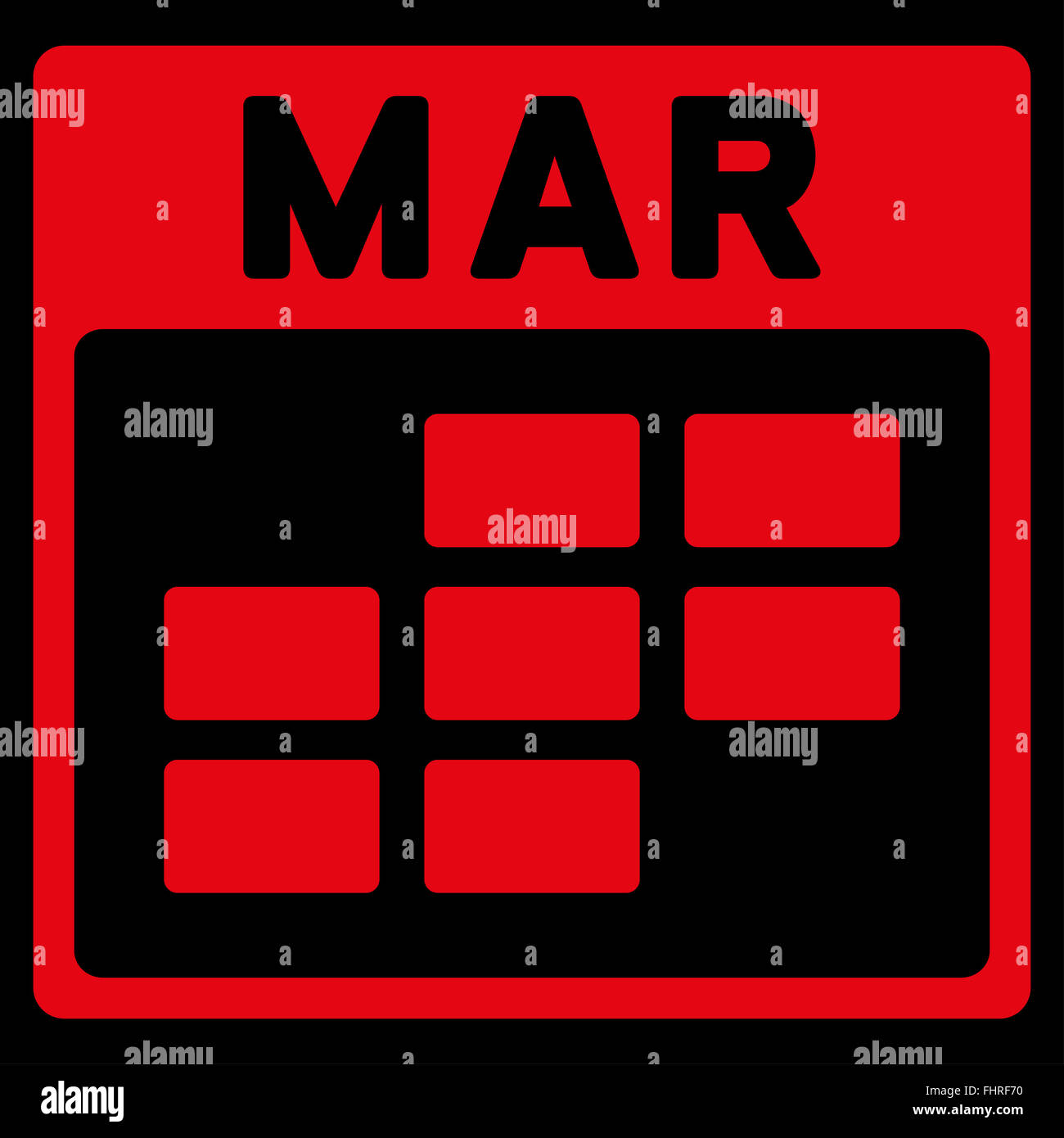 March Flat Icon Stock Photo - Alamy