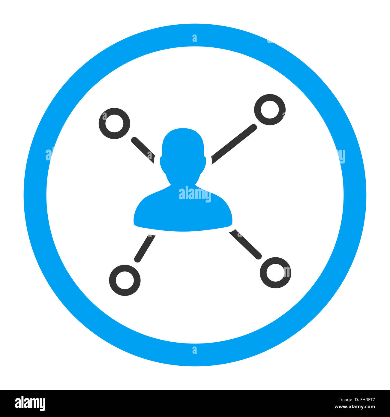 Relations flat blue and gray colors rounded glyph icon Stock Photo - Alamy