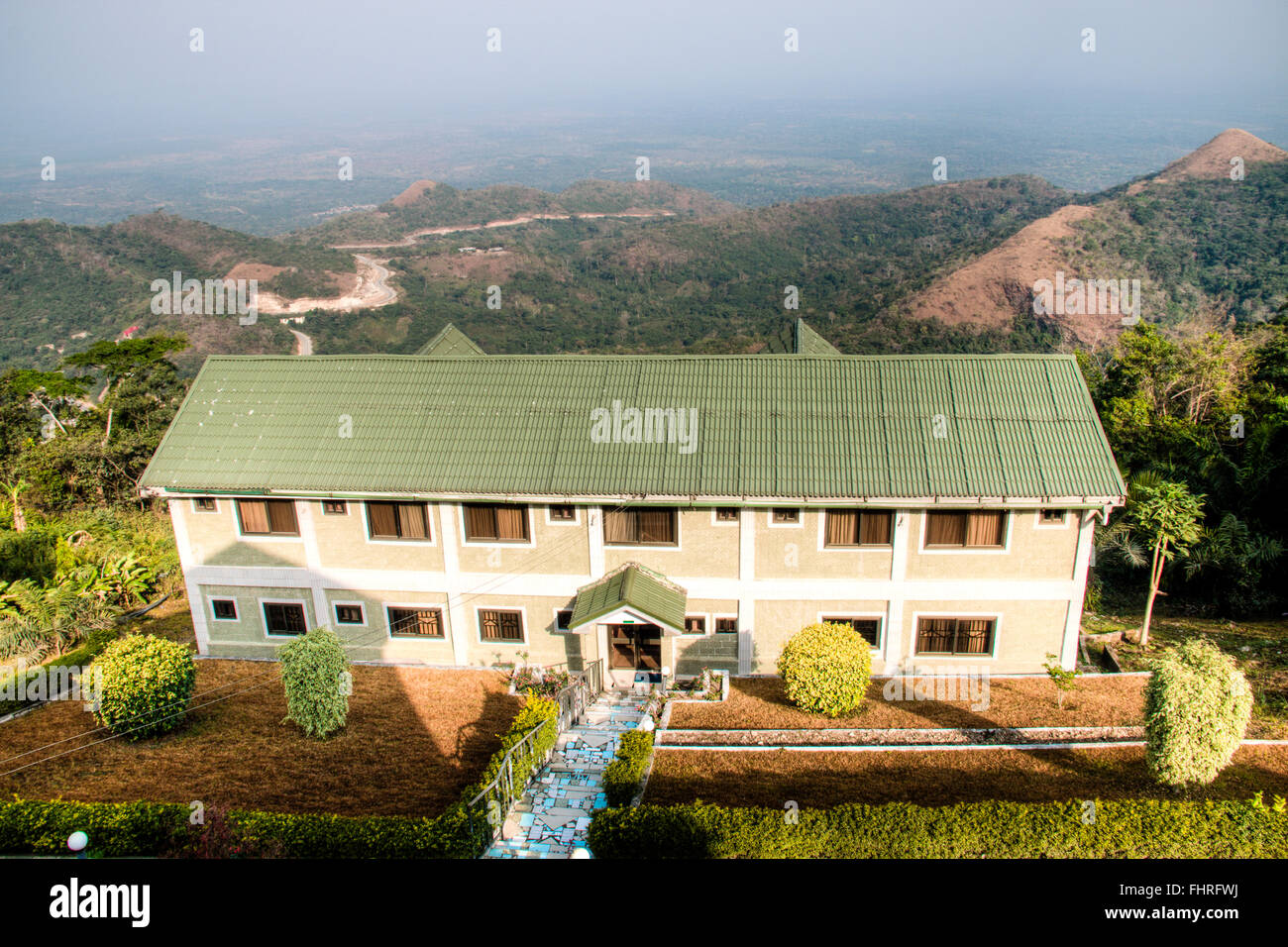Hotel building with beautiful views in Amedzofe in the Volta Region, Ghana  Stock Photo - Alamy, image size:1300x956