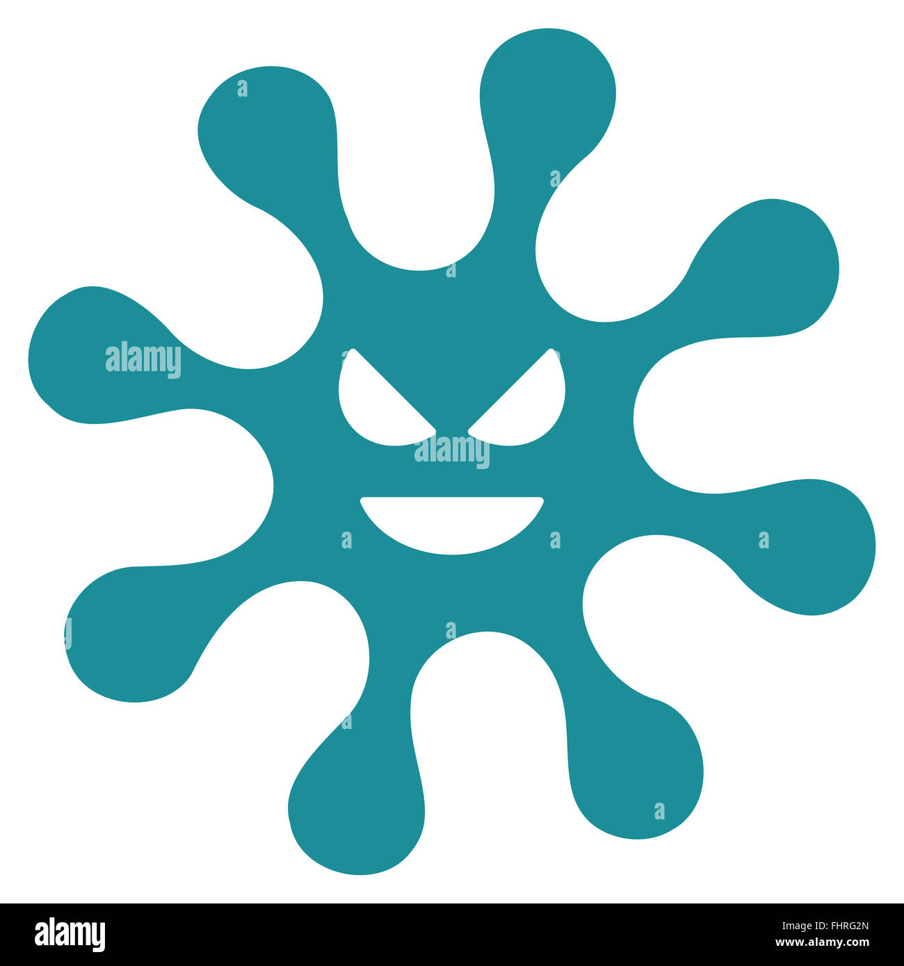 Evil Bacteria Icon Stock Photo - Alamy