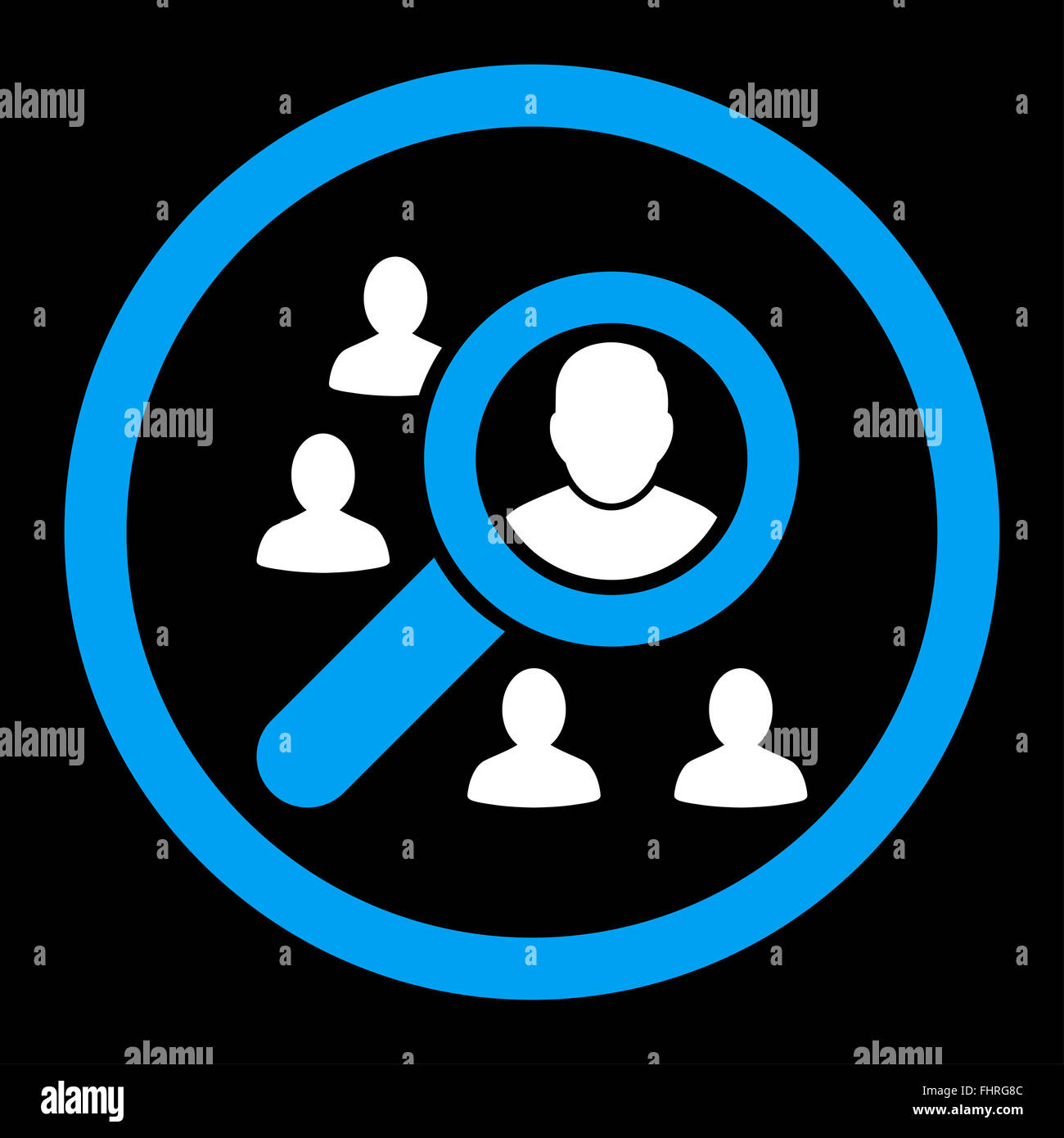 Marketing flat blue and white colors rounded vector icon Stock Photo ...