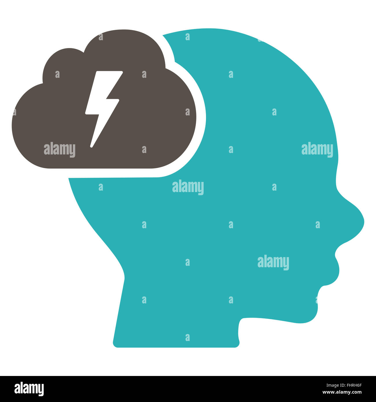 Brainstorm Flat Icon Stock Photo - Alamy