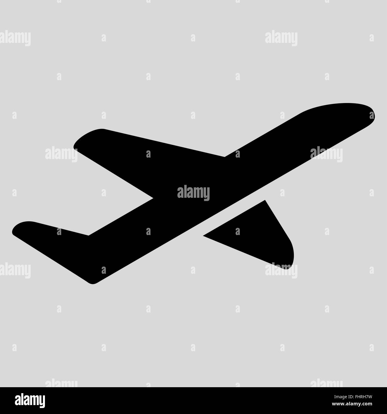 Airplane Takeoff Flat Icon Stock Photo