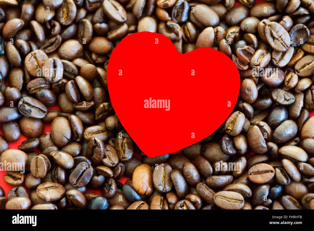 Coffee with heart Stock Photo