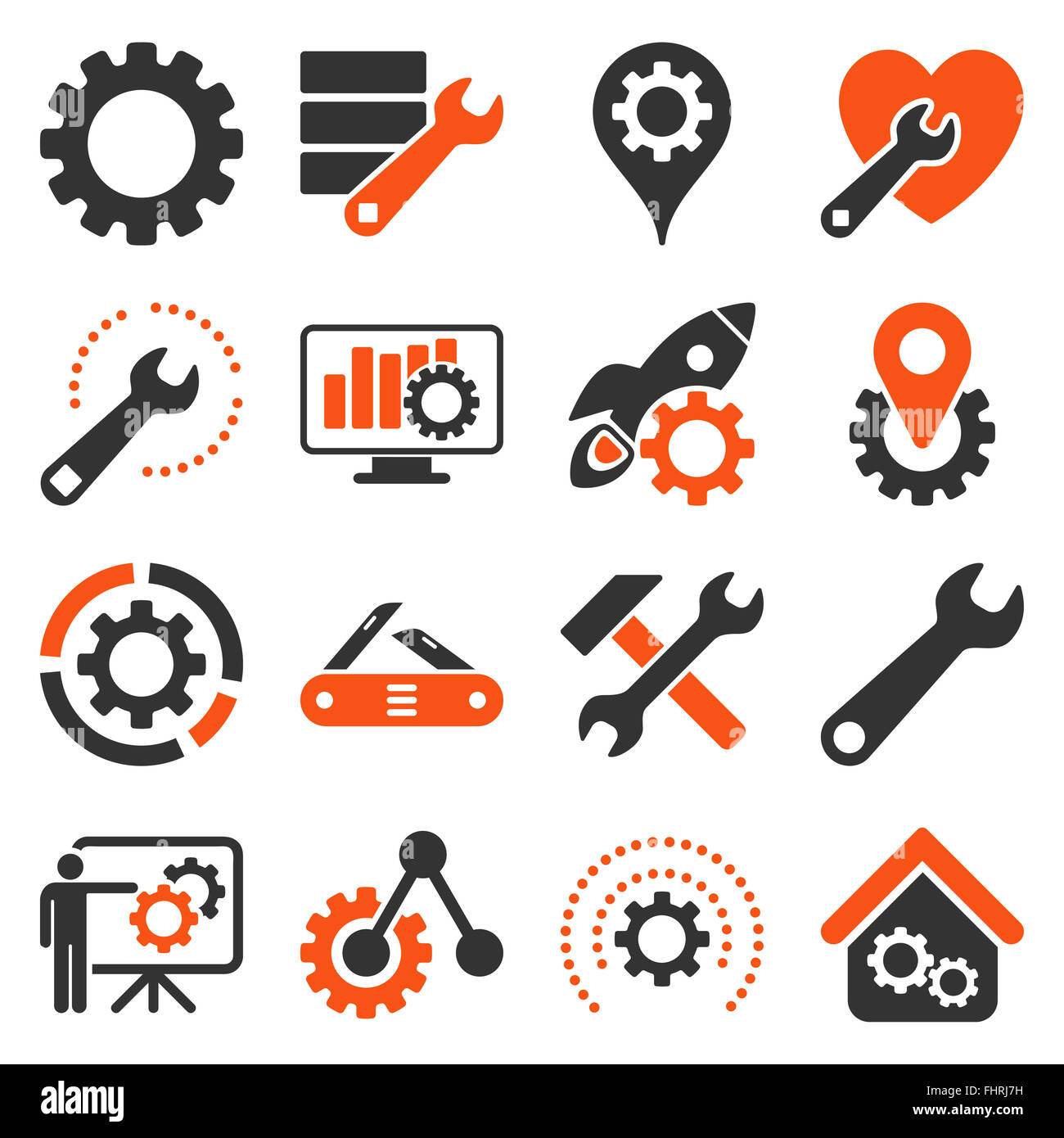 Options and service tools icon set Stock Photo - Alamy