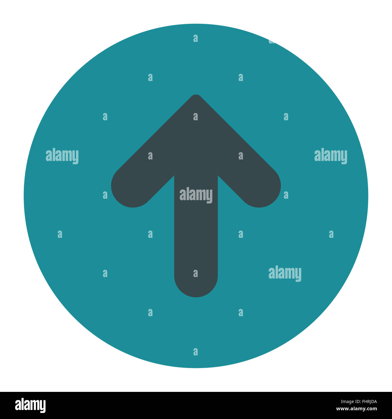 Arrow Up flat soft blue colors round button Stock Photo - Alamy