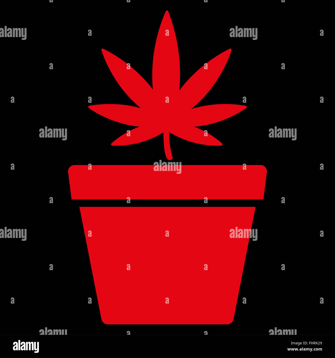 Cannabis Pot Icon Stock Photo - Alamy