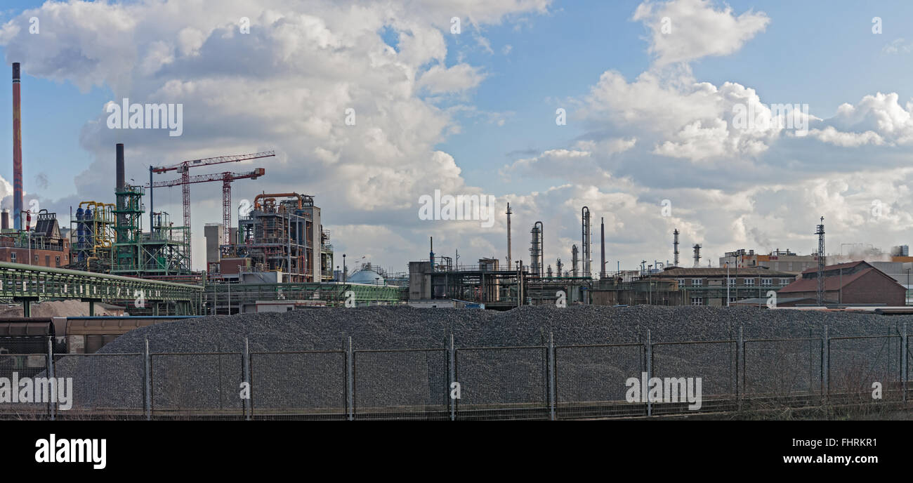 factory buildings in an industrial area Stock Photo