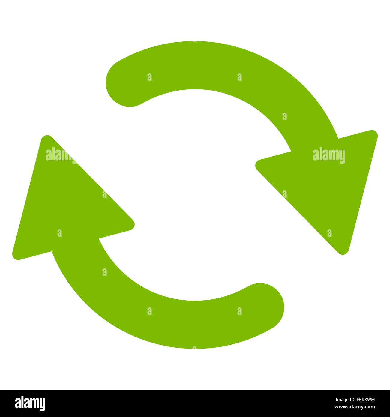 Refresh flat eco green color icon Stock Photo - Alamy