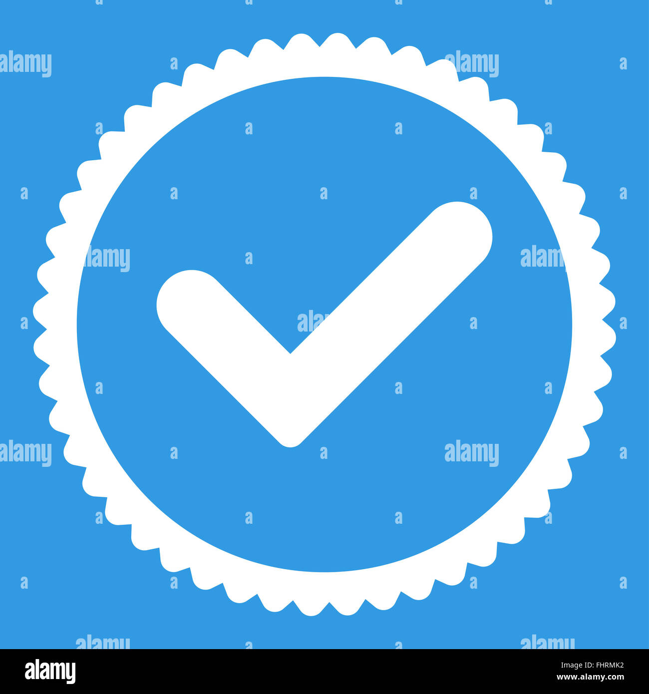 Yes flat white color round stamp icon Stock Photo - Alamy