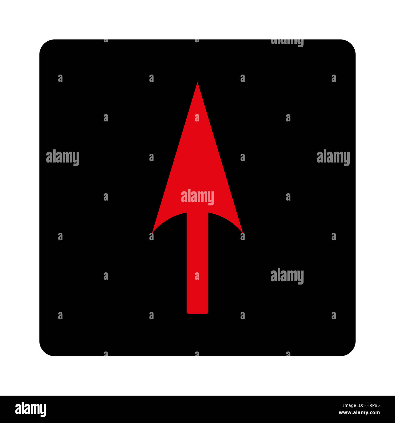 Arrow Axis Y flat intensive red and black colors rounded button Stock ...