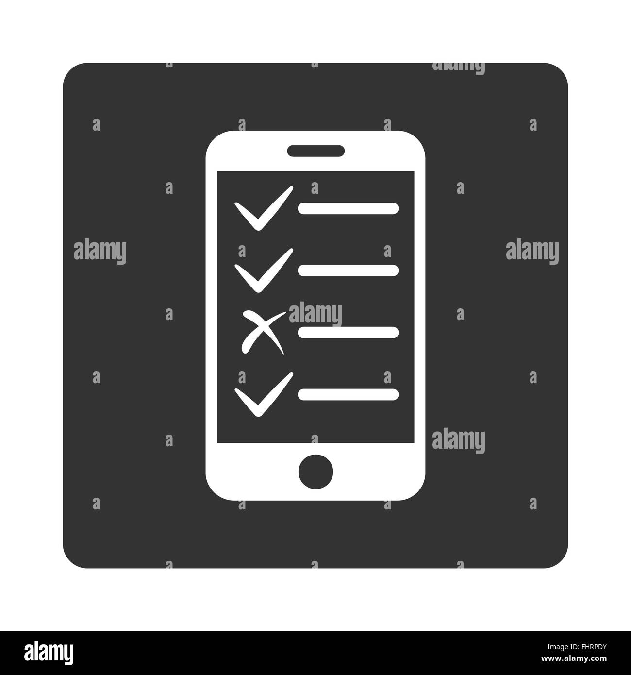 Mobile Tasks Icon Stock Photo - Alamy
