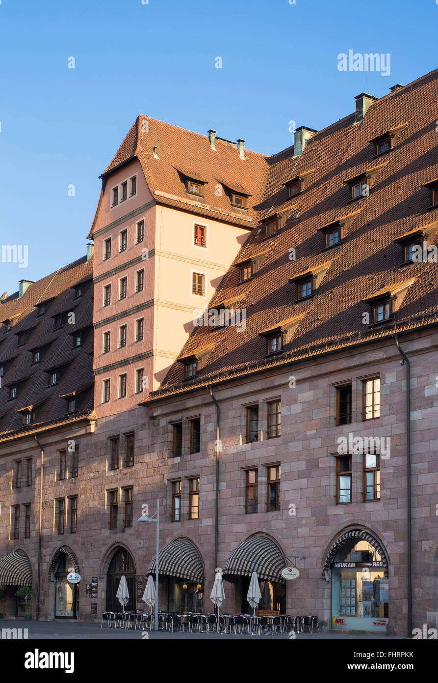 Mauthalle, Lorenzer Altstadt, Nuremberg, Middle Franconia, Franconia, Bavaria, Germany Stock Photo